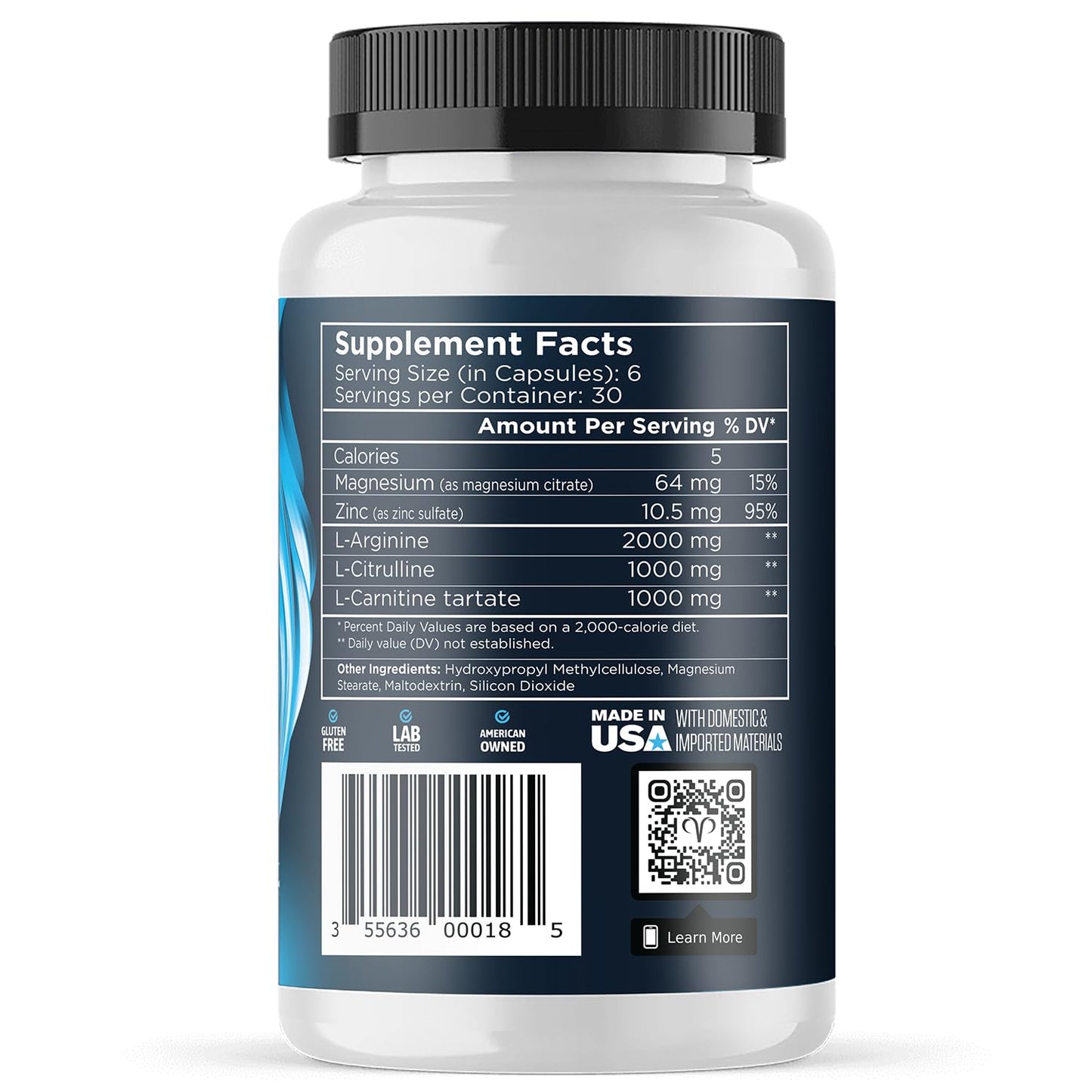 Promescent VitaFLUX Nitric Oxide Supplements for Men, Fast Acting Male Enhancing Pills for Stamina, Size & Performance, L-Arginine L-Citrulline L-Carnitine, Capsules, 180 Count