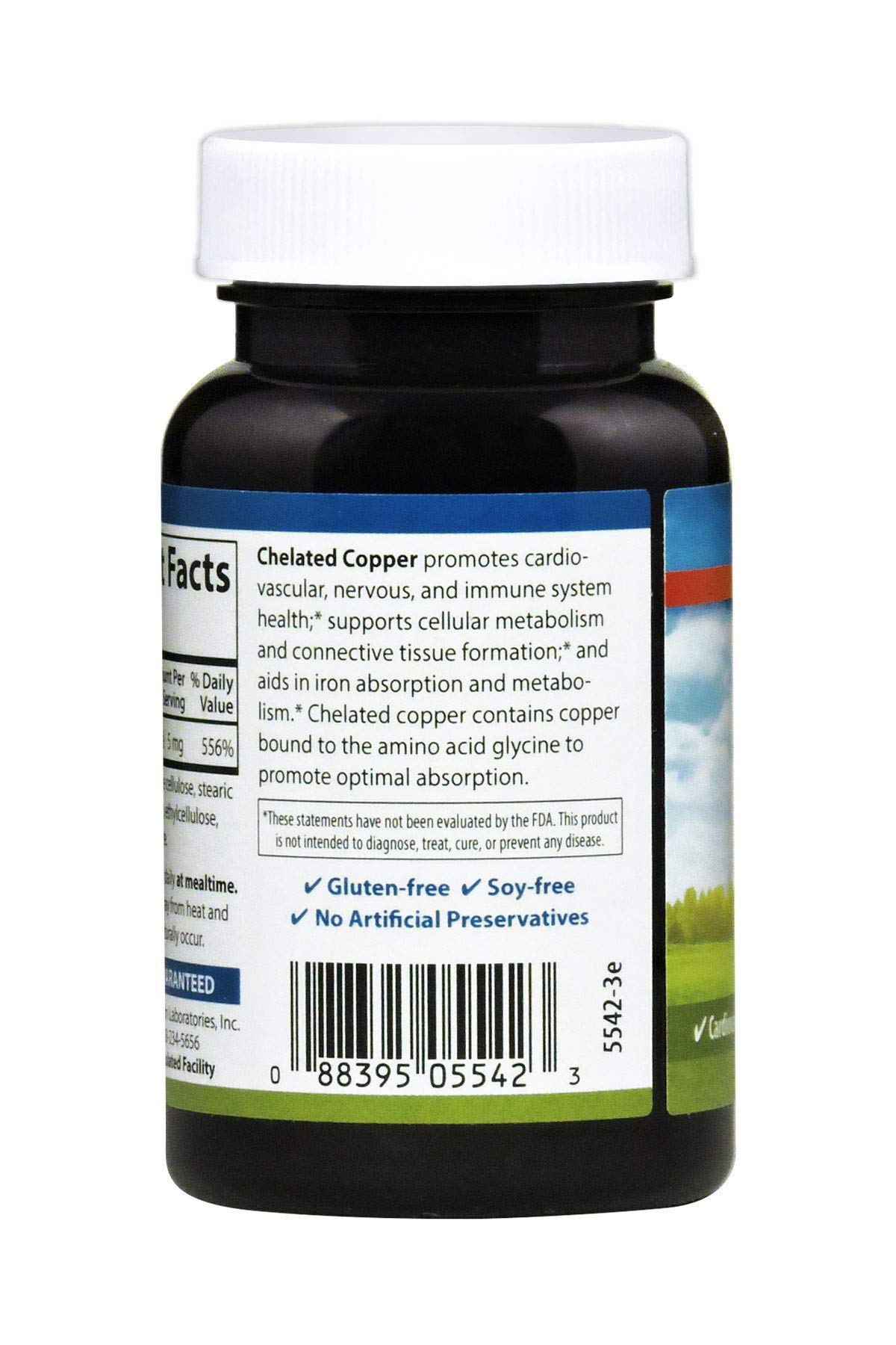 Carlson Chelated Copper 5 mg Tablets, 250 Count