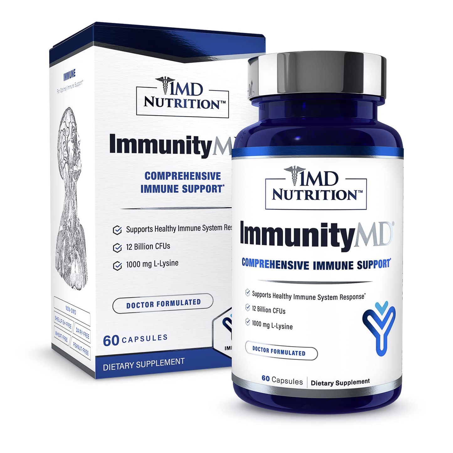 1MD Nutrition ImmunityMD Immune Health Probiotic Capsules, 120 Capsules