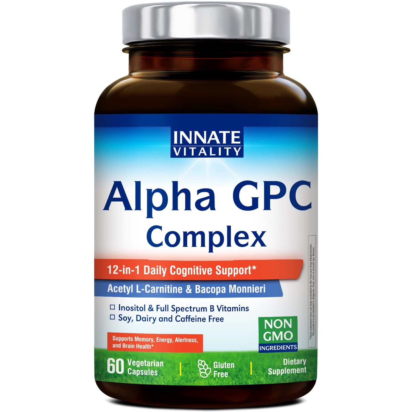 Innate Vitality 12-in-1 Brain Supplement Capsules, 60 Count