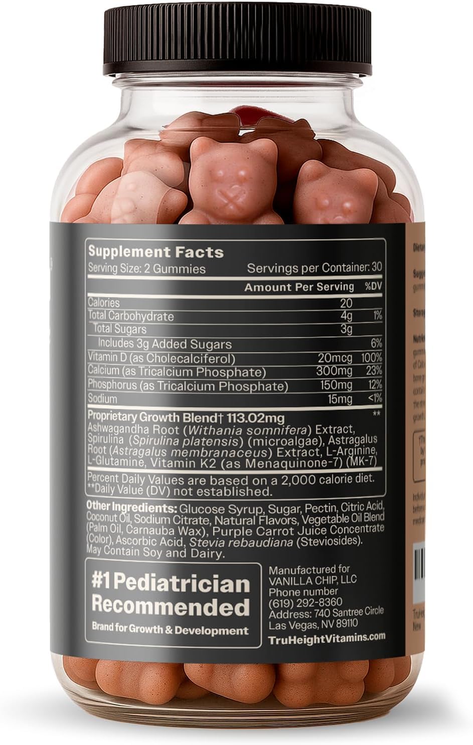TruHeight Growth Gummies Watermelon 180 Gummies