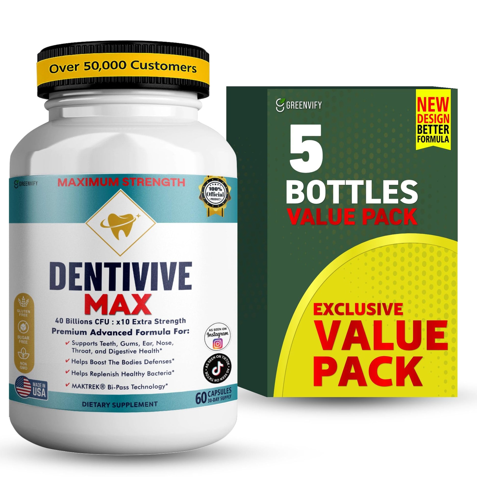GREENVIFY DentiVive Max Probiotic Supplement Capsule 60