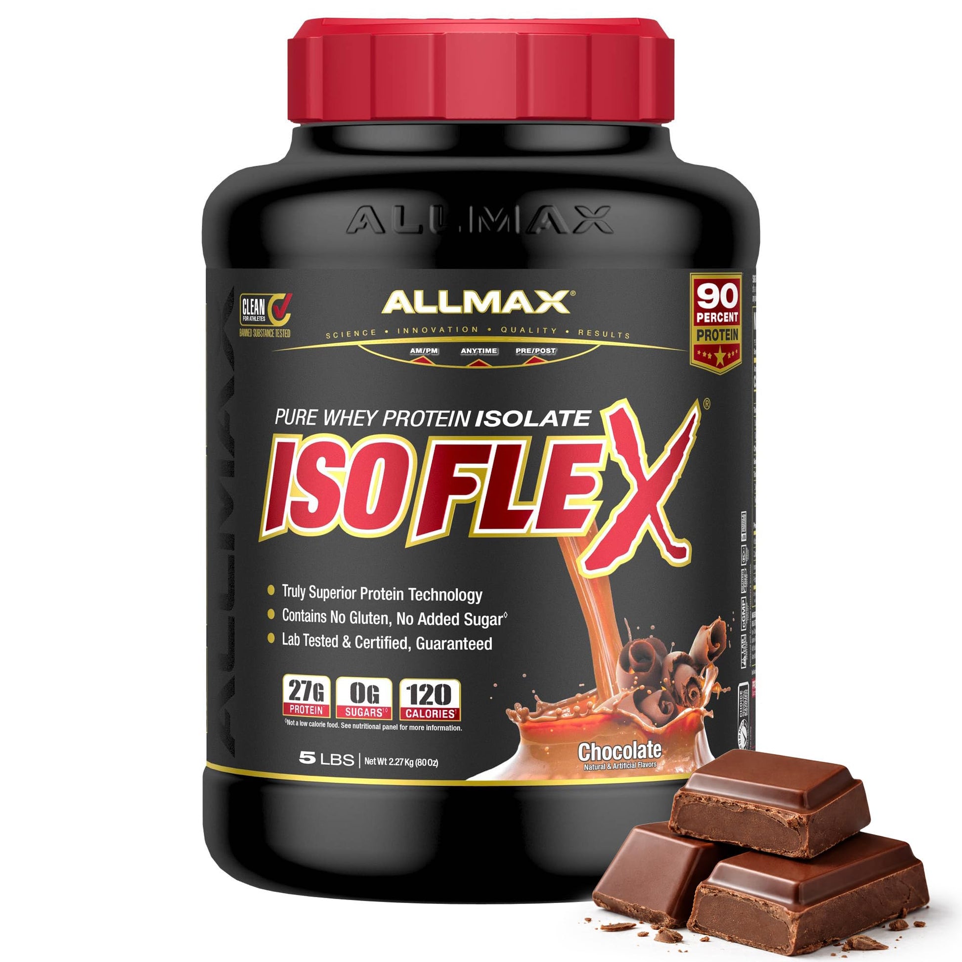 ALLMAX ISOFLEX Pure Whey Isolate Protein Powder 80 Servings