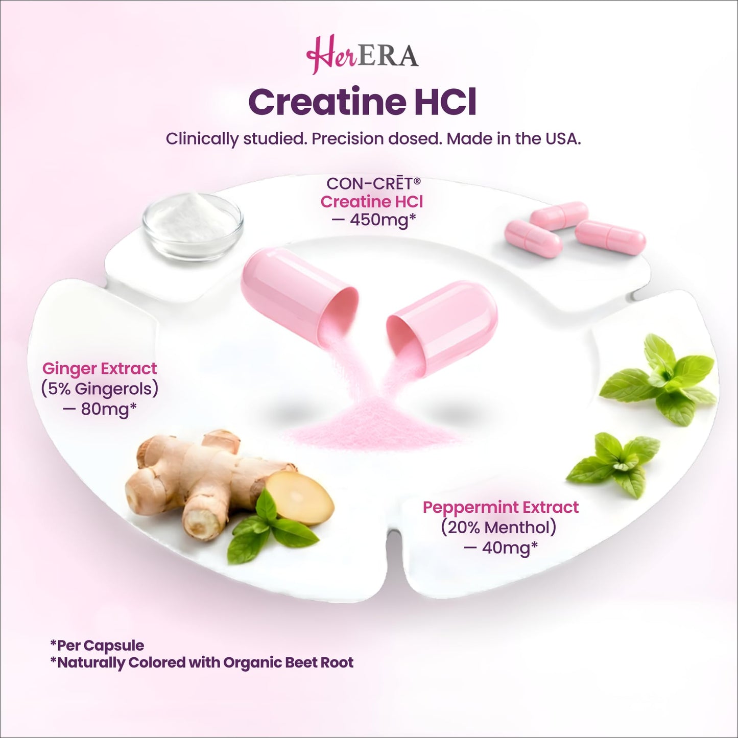Her ERA Creatine HCl for Women - 120 Capsules