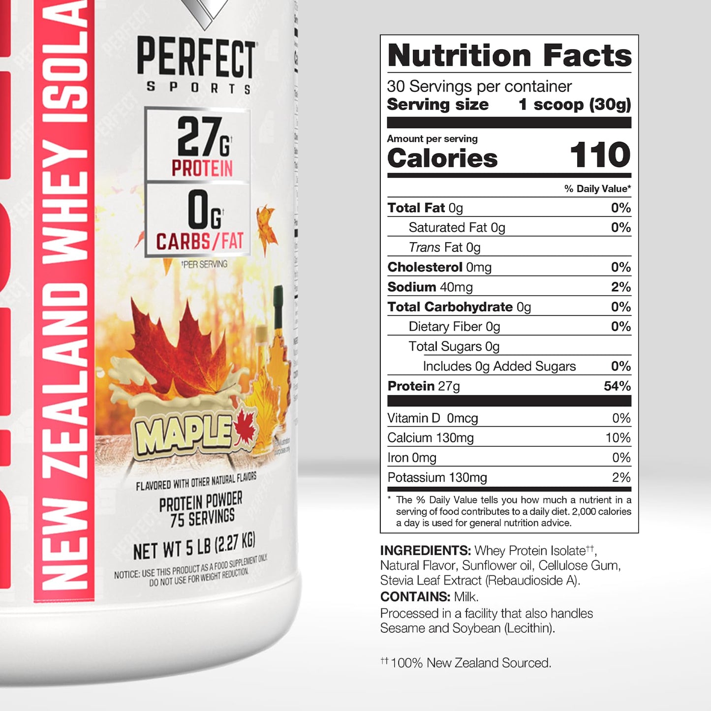 PERFECT SPORTS Diesel 100% New Zealand Whey Protein Isolate Powder, 80