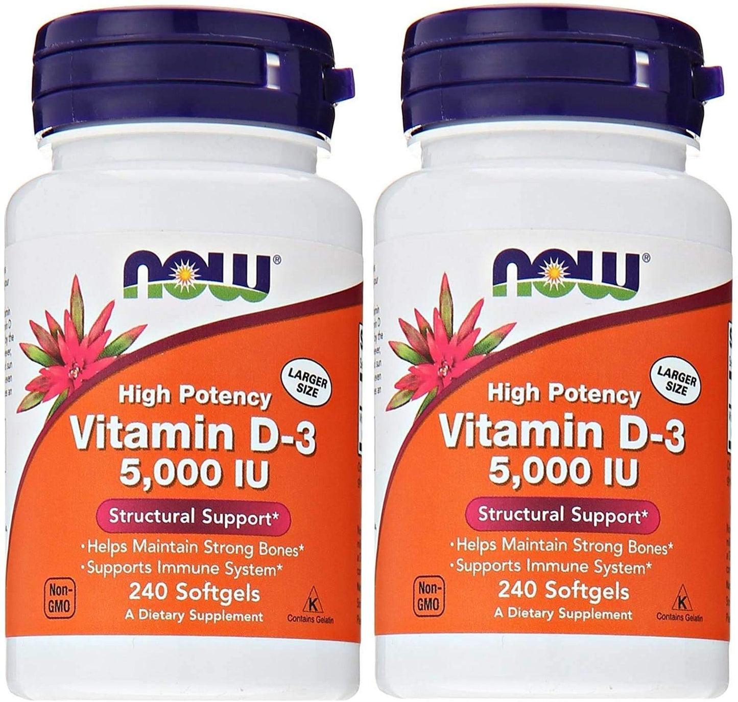 NOW Foods Vitamin D3 Softgels, 280 Count