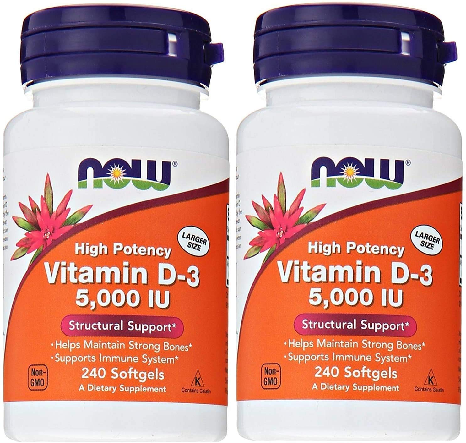 NOW Foods Vitamin D3 Softgels, 280 Count