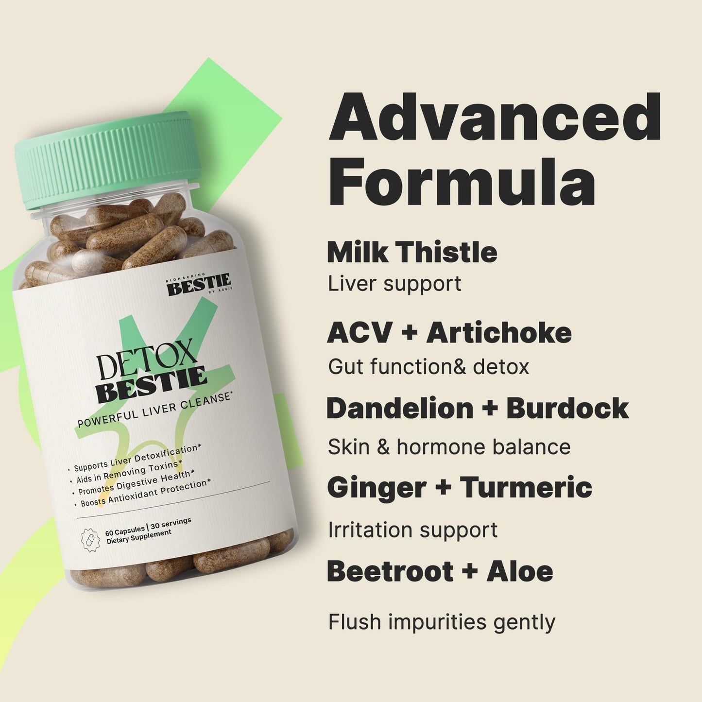 Biohacking Bestie Detox Bestie Supplement 60 Capsules