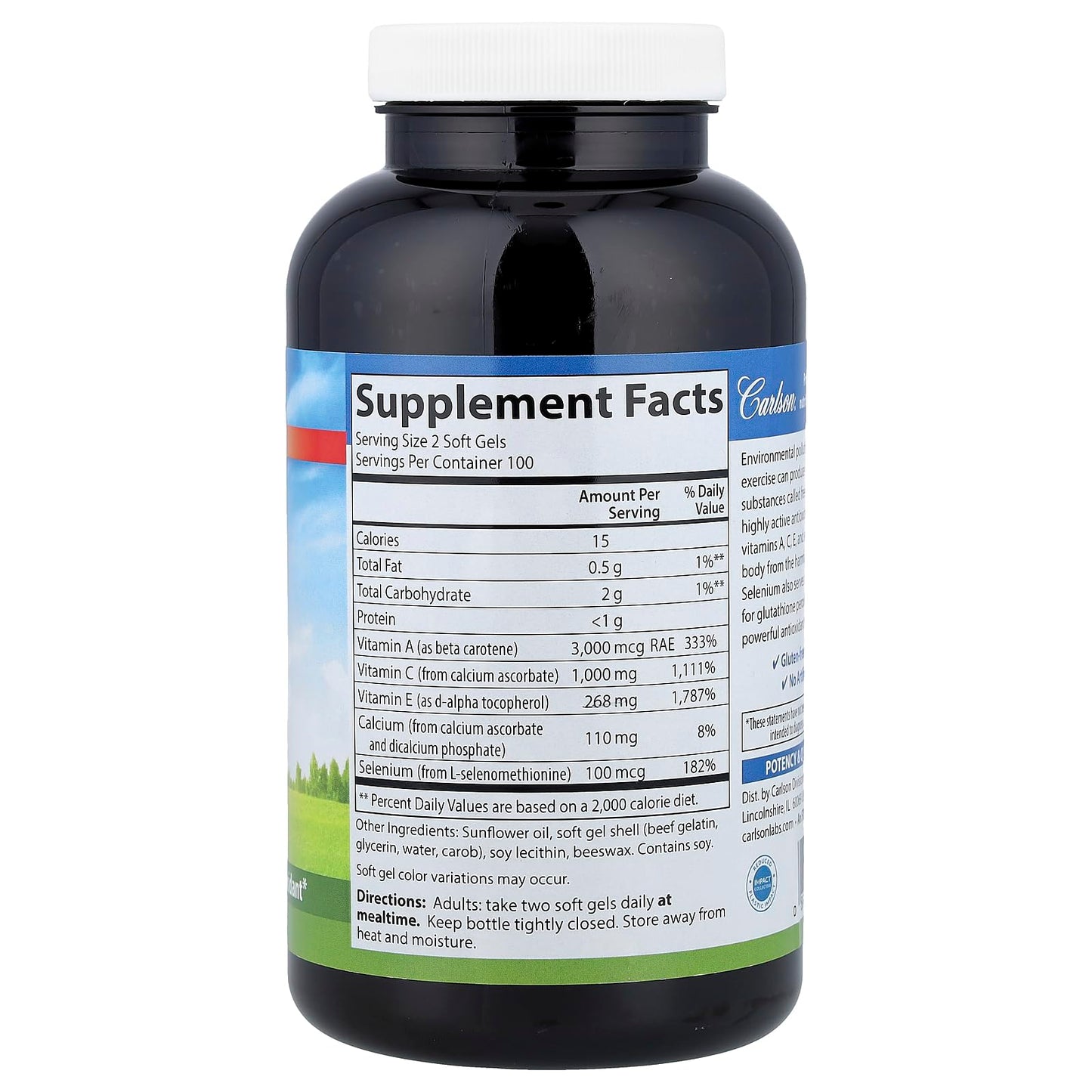 Carlson Aces Antioxidant Formula Softgels 200