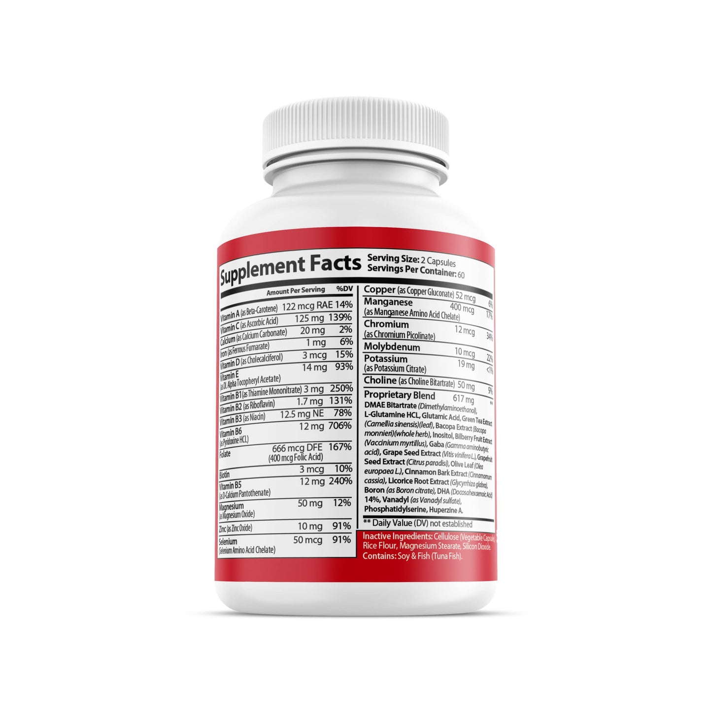 Warped Wellness Women's Brain Supplement and Focus Support, 60 Capsules