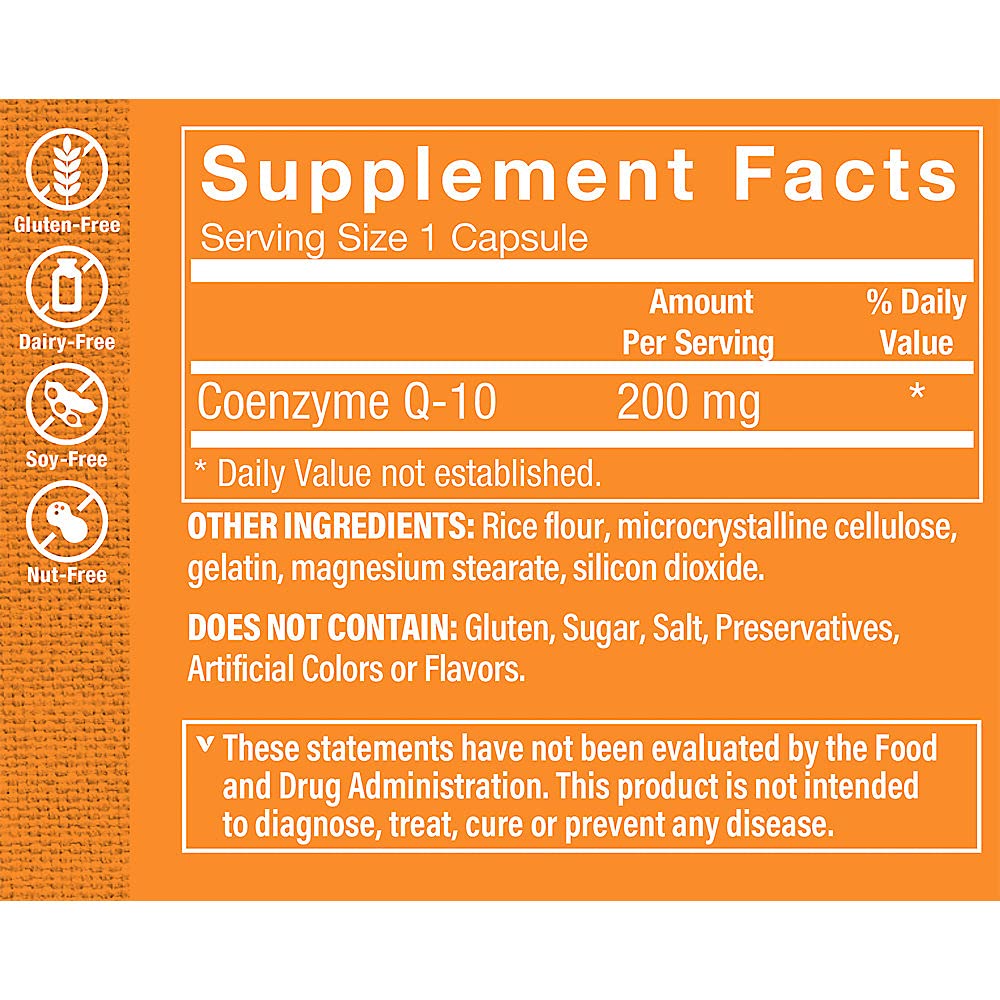 The Vitamin Shoppe CoQ-10 200mg Capsule, 60 Count