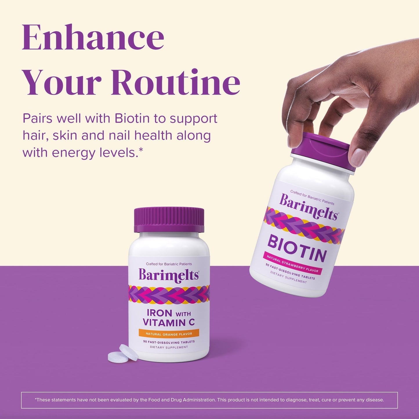 BariMelts Iron with Vitamin C Tablets 180