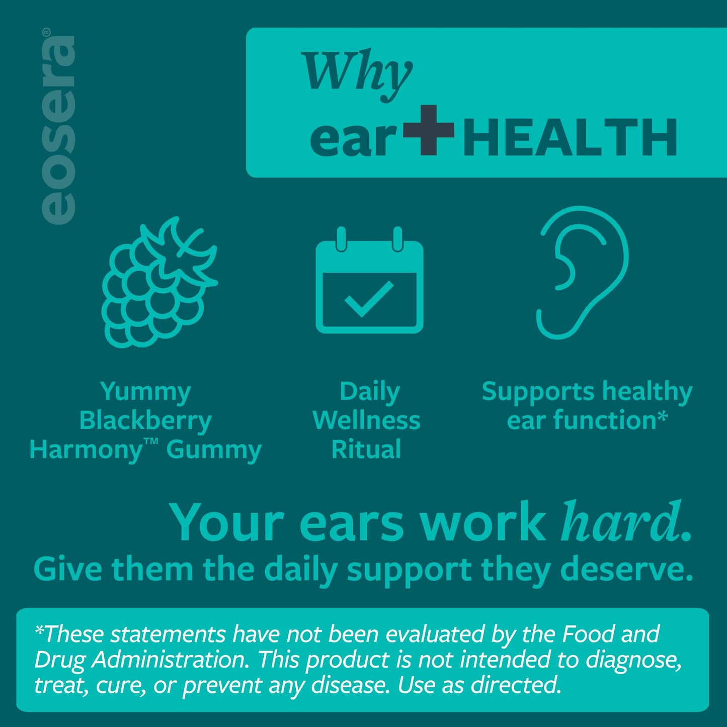 Eosera Ear+ Health Gummies 30 Count