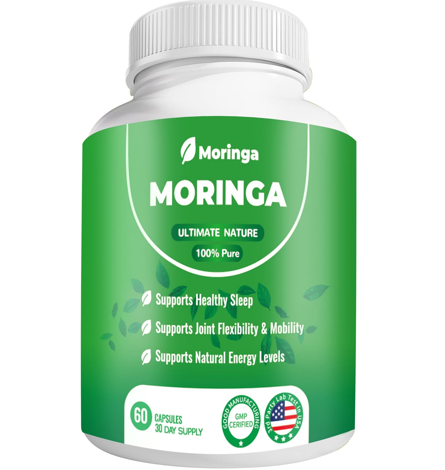 ZyliaVitaX Moringa Capsules 800mg Pure Moringa Powder Supplement, 60 Capsules
