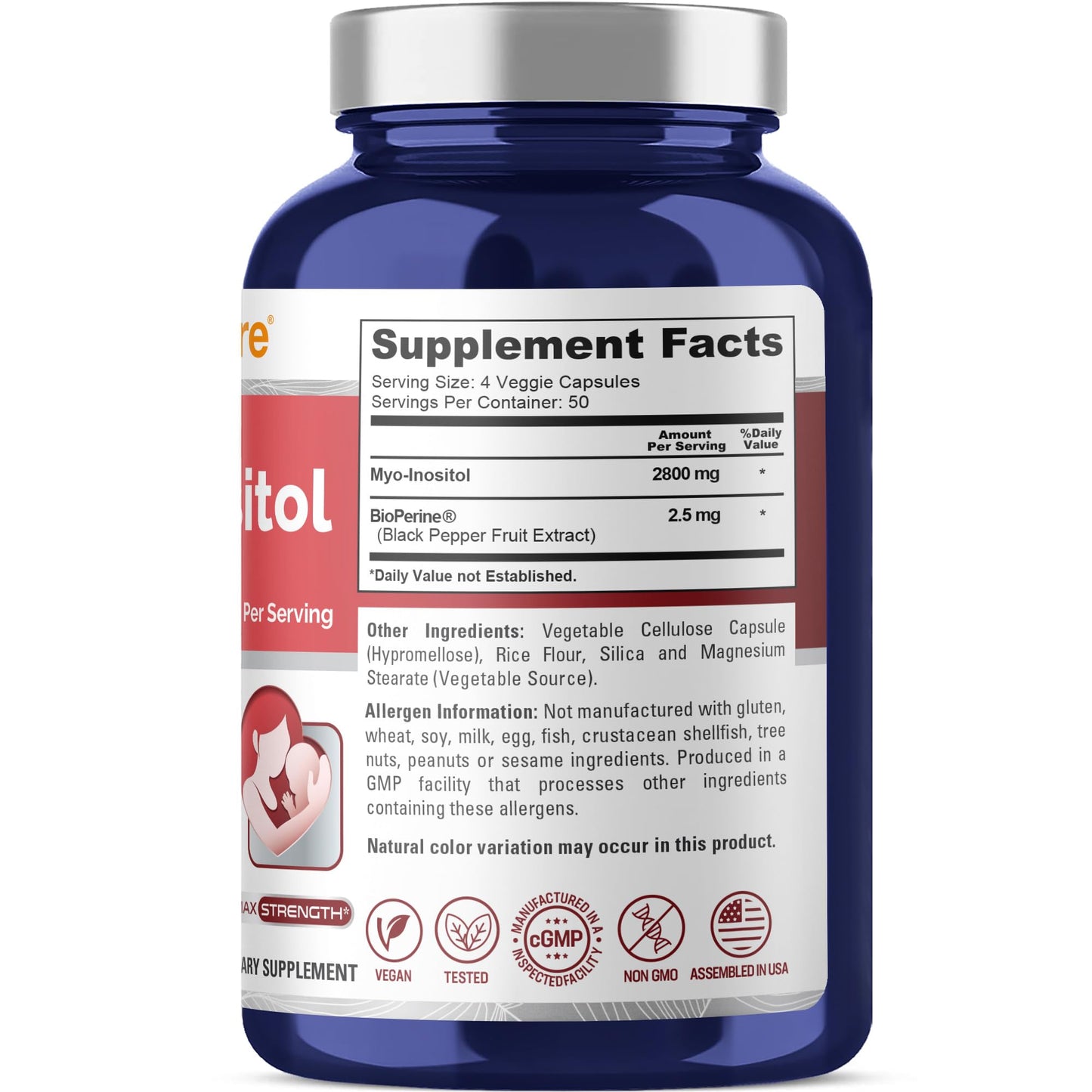 NusaPure Myo-Inositol Capsule, 200 Capsules