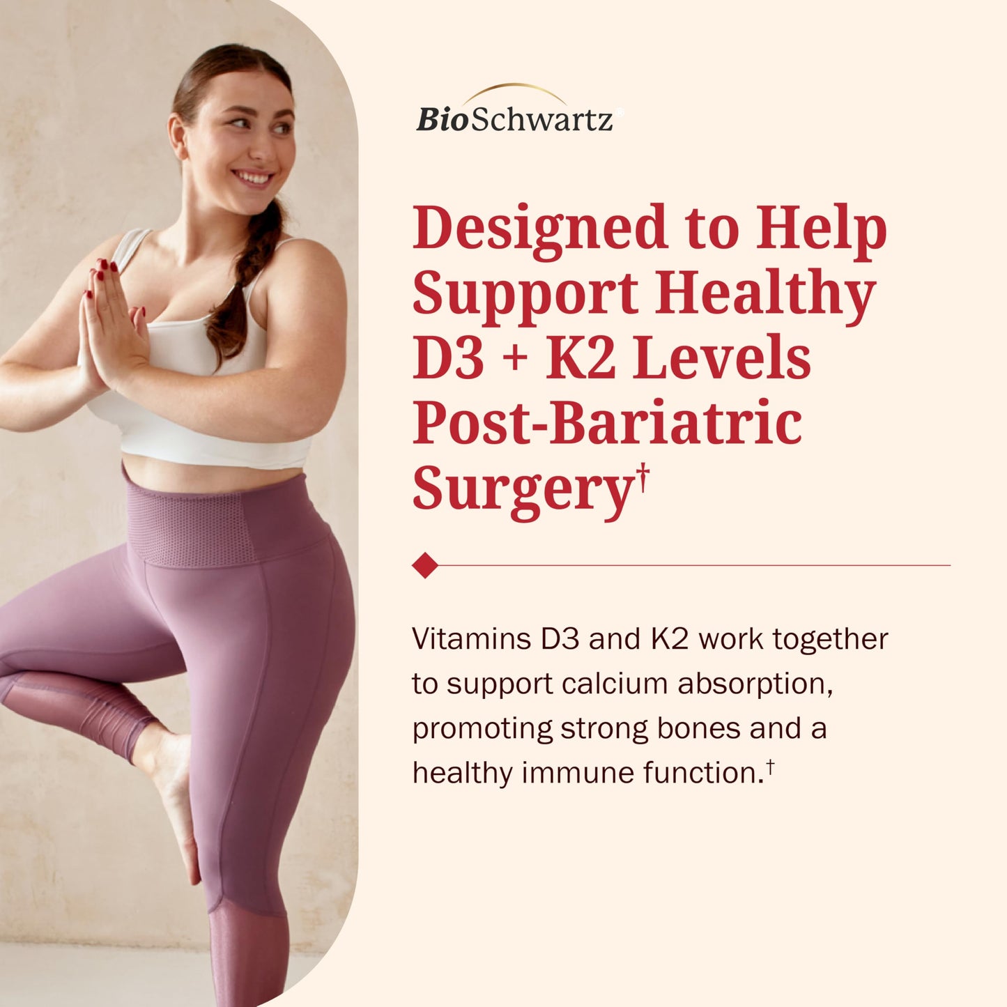 BioSchwartz Bariatric D3 K2 Dissolvable Tablets, 90 Tablets