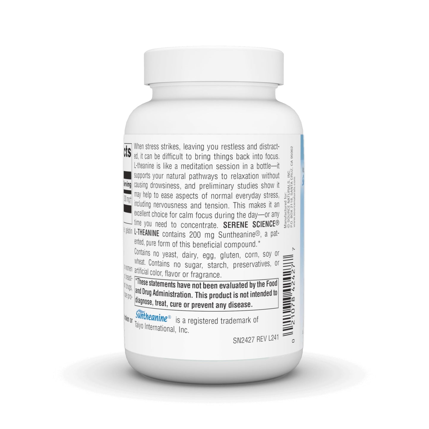 Source Naturals Serene Science L-Theanine 200 mg Capsule, 120 Capsules