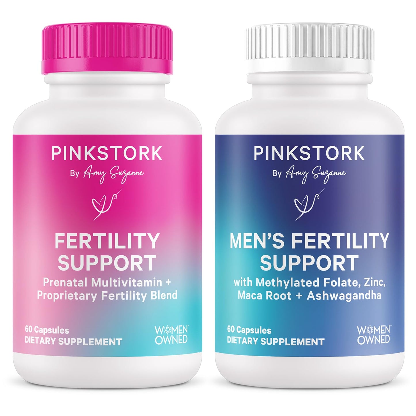 Pink Stork His + Hers Fertility Bundle, 120 Capsules