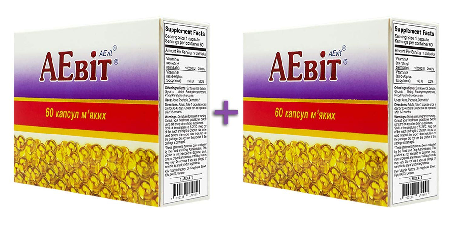 AEvit A 100,000 IU and E Vitamins Complex Softgels 120