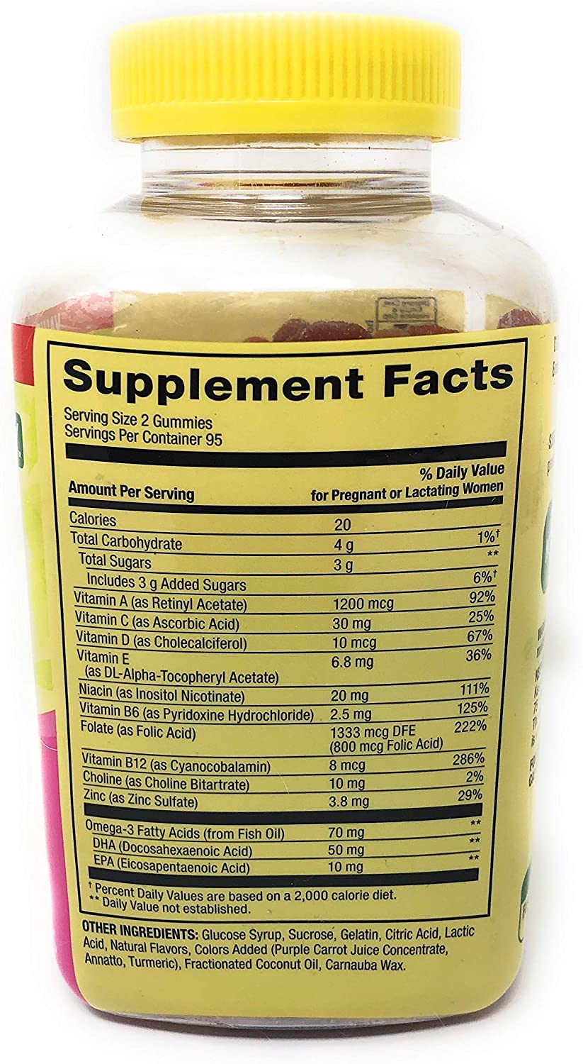 Adventure Home Adult Prenatal Health Multivitamin DHA & Folic Acid Gummies, 190 Count