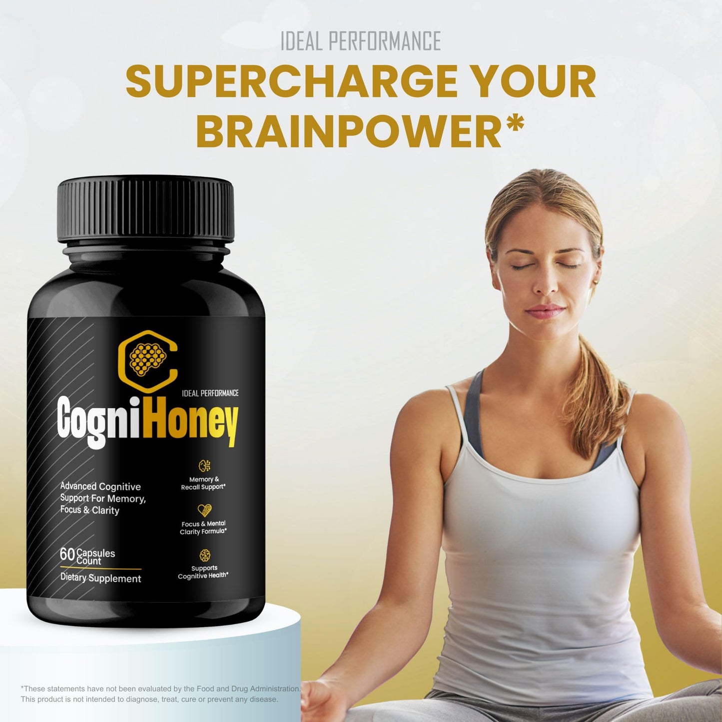 IDEAL PERFORMANCE CogniHoney Capsules, 300 Capsules
