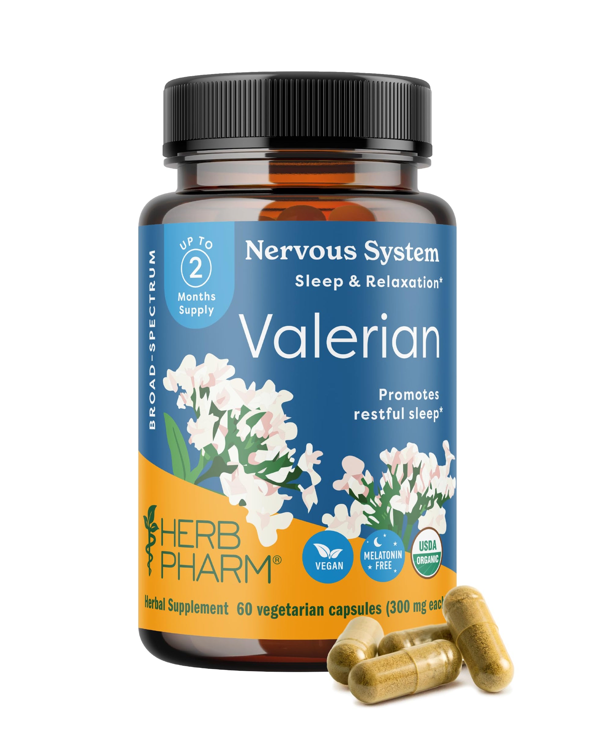 Herb Pharm Valerian Root Sleep Support Capsules 60 Capsules