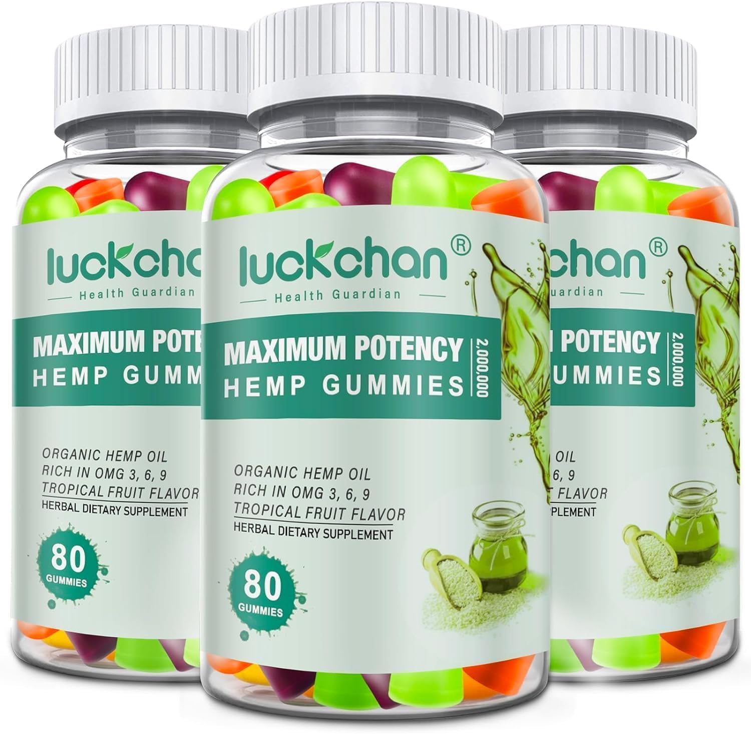 LUCKCHAN Hemp Gummies High Potency - 240 Gummies