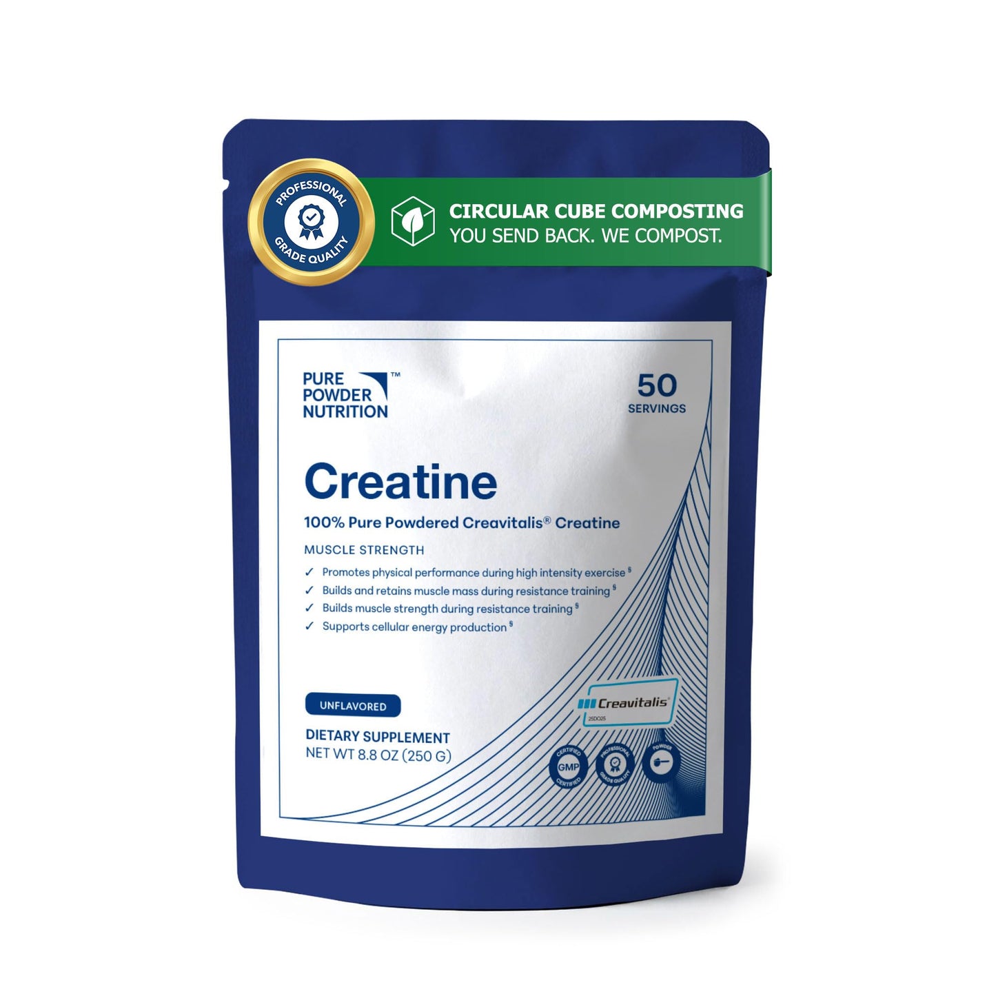 Pure Powder Nutrition Creatine Powder 8.8 Ounce