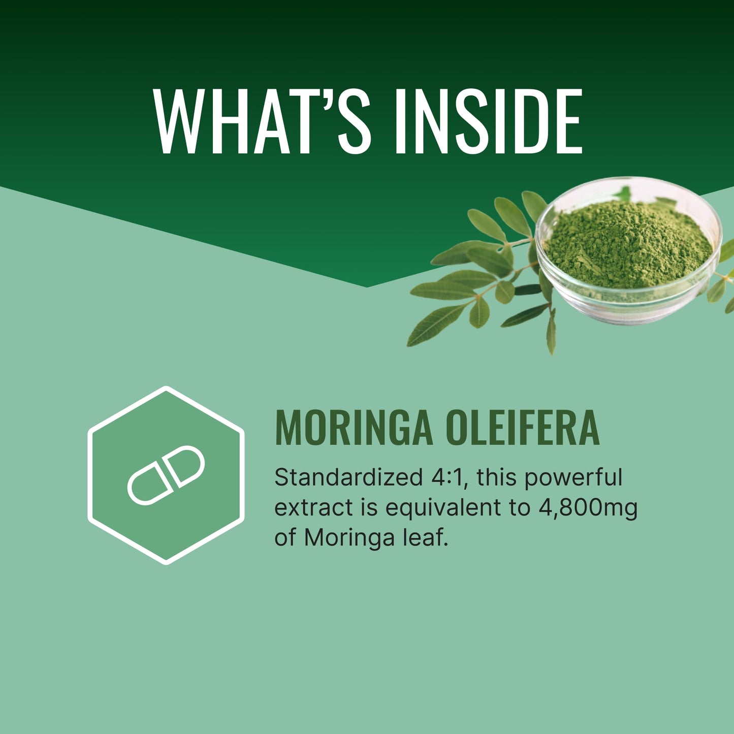 Approved Science MoringaMD Moringa Oleifera Supplement 1200 mg Per Serving, 4:1 Moringa Leaf Extract, Capsule, 360 Count