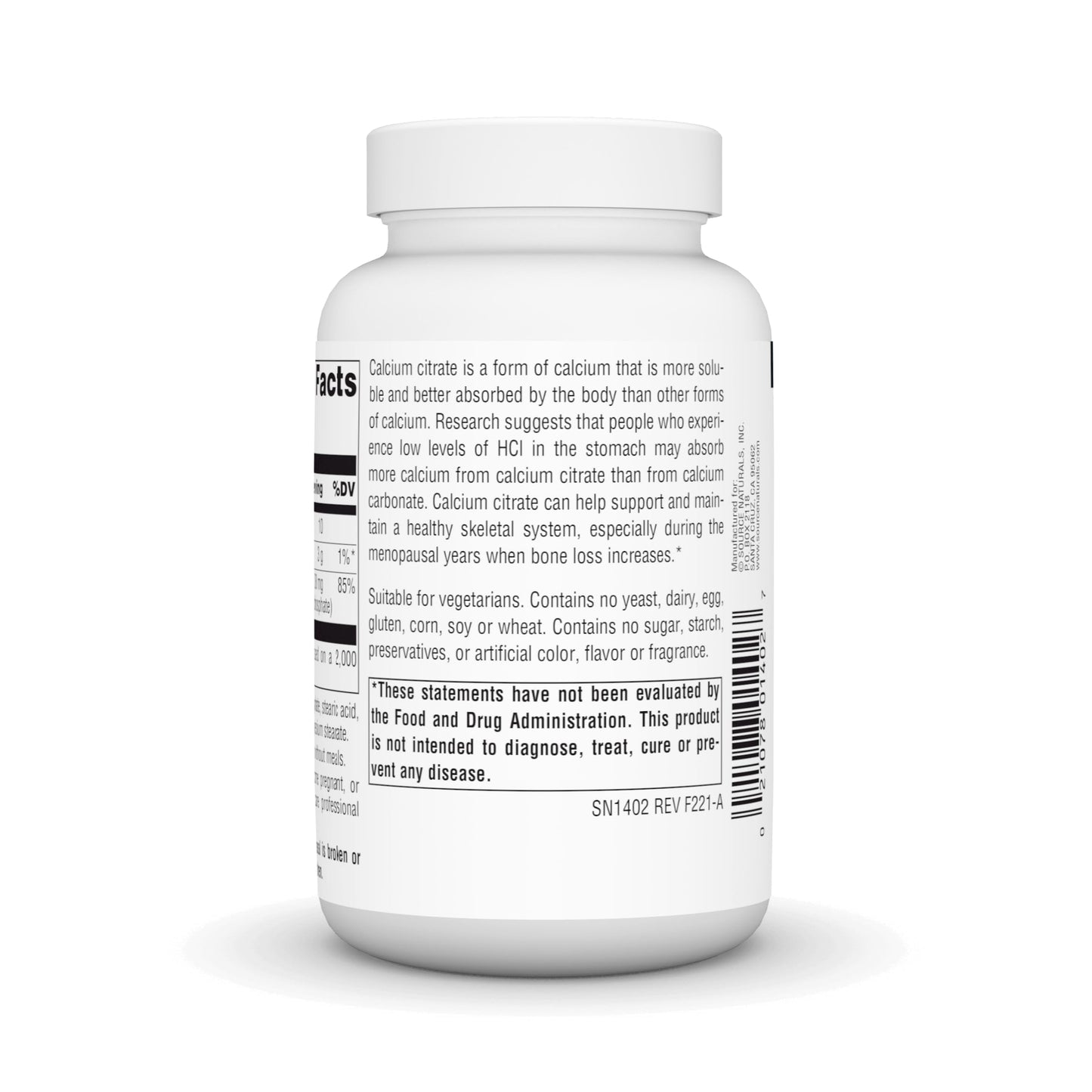 Source Naturals Calcium Citrate 1000 mg per Serving Tablets, 90 Count