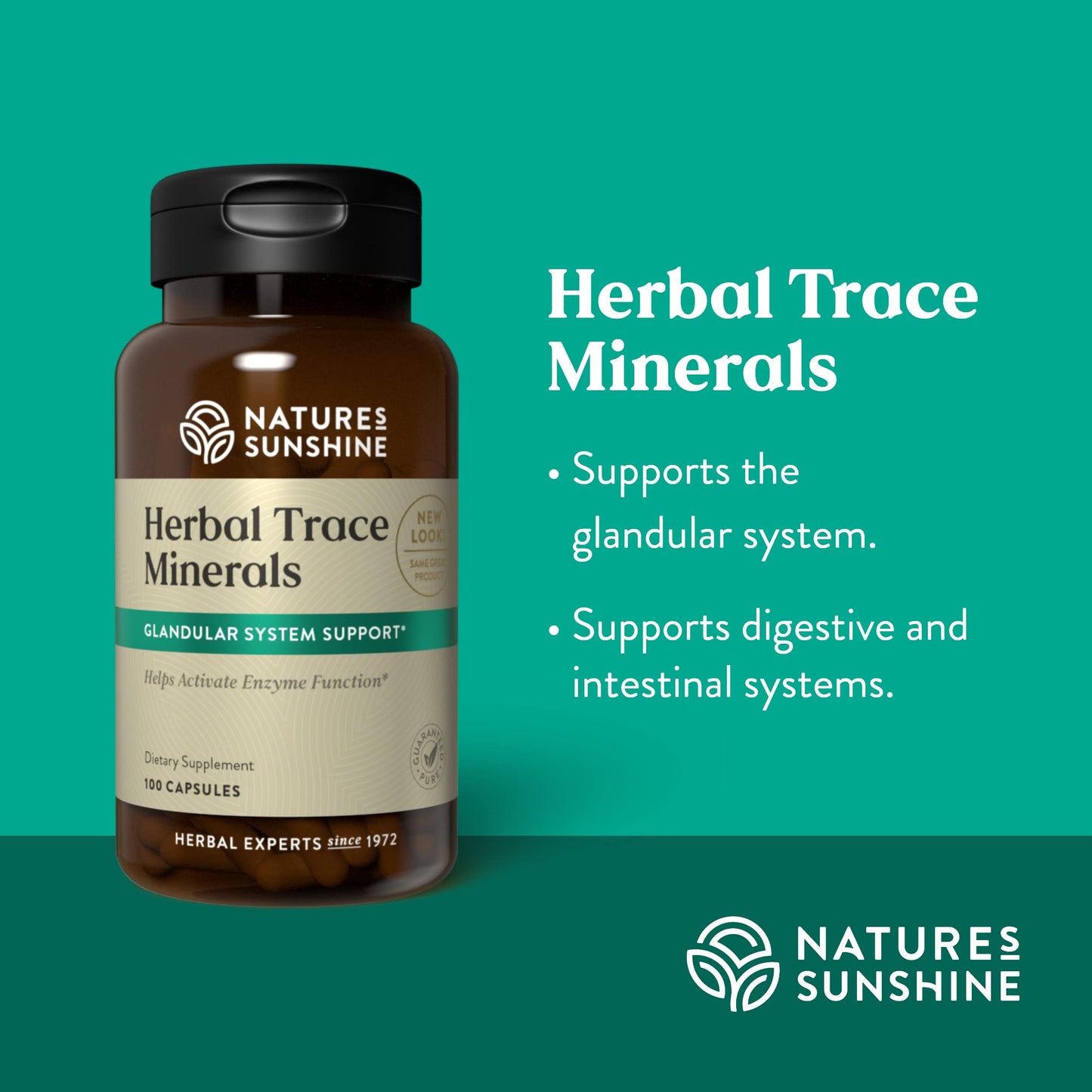Nature's Sunshine Herbal Trace Minerals Capsules 100