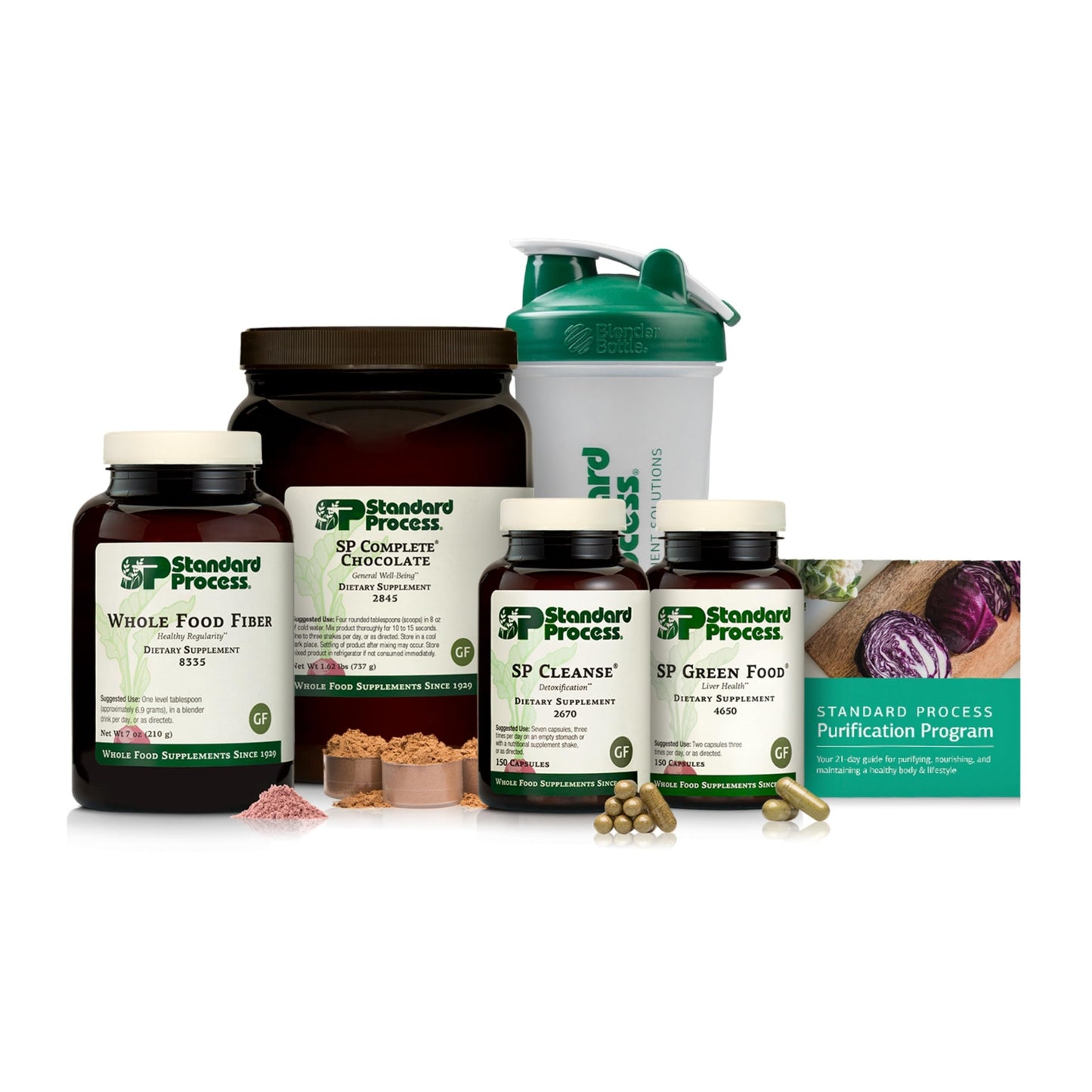 Standard Process Inc. Purification Kit with SP Complete & Whole-Food Fiber Capsules, 5 Capsules