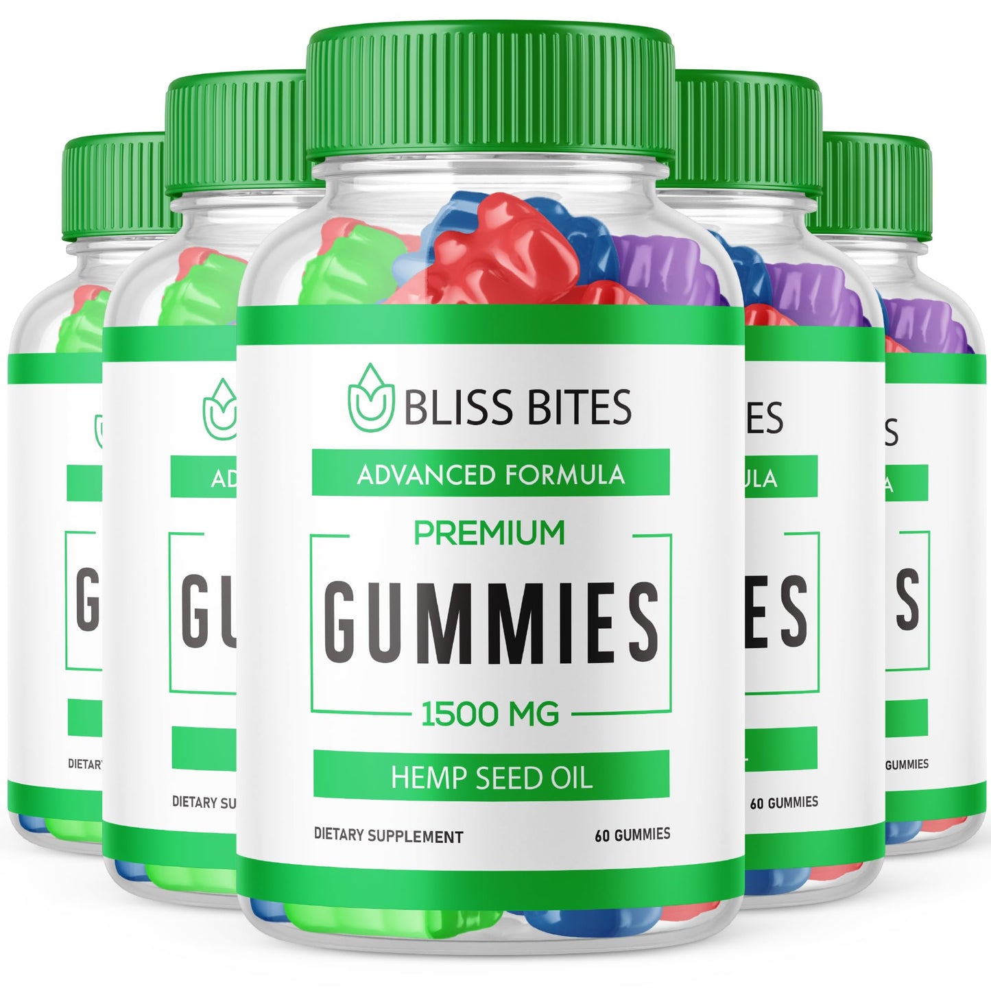 Purvia Bliss Bites Hemp Gummies Performance Blend Hemp Extract Formula, Gummy, 300 Gummies
