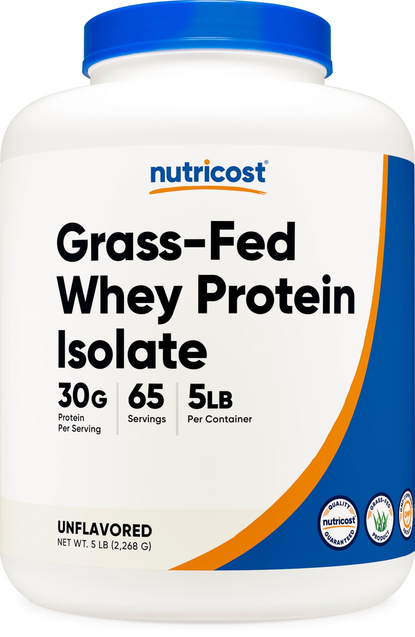 Nutricost Grass-Fed Whey Protein Isolate Powder 80
