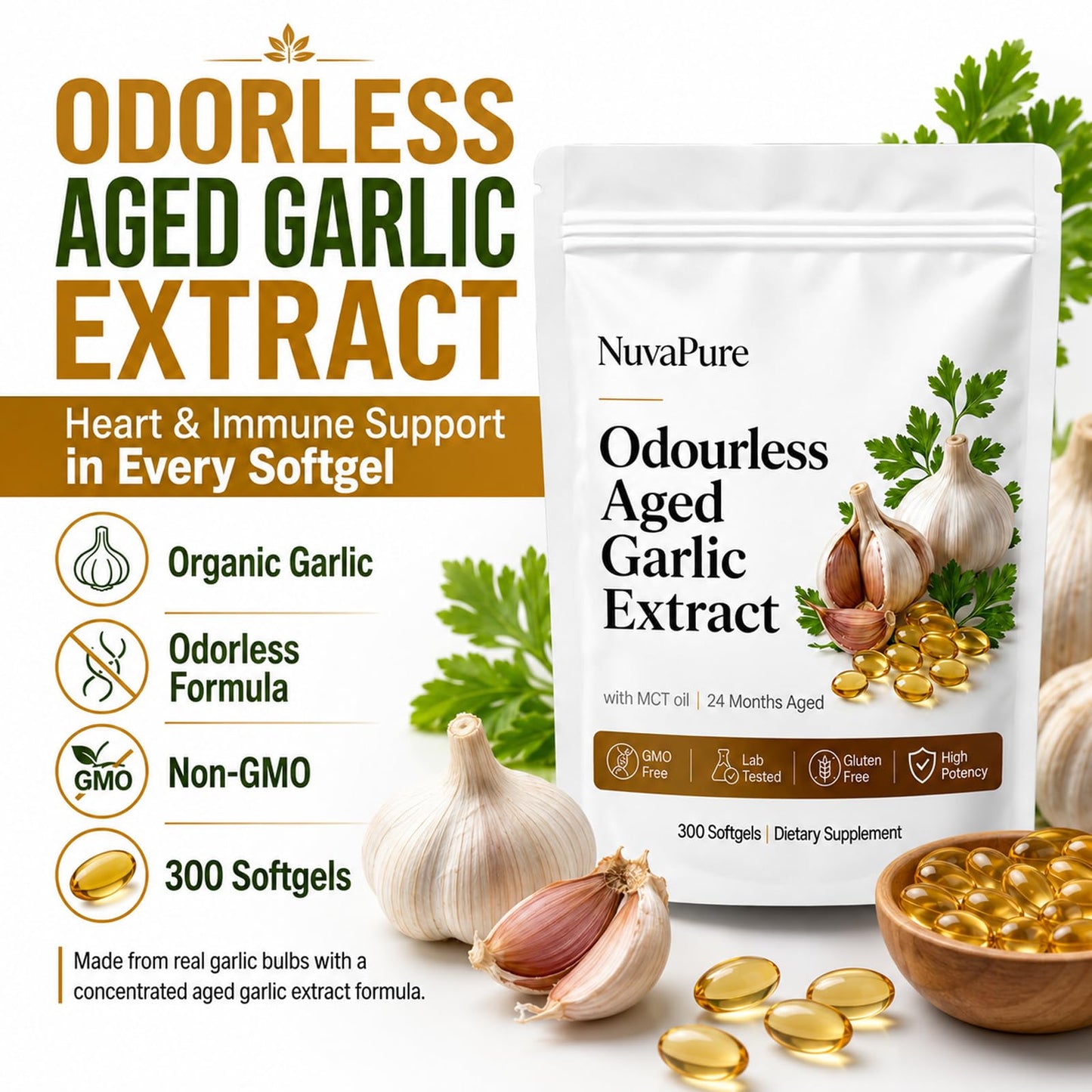 KWEZTY Nuvapure Aged Garlic Capsules 1 Count
