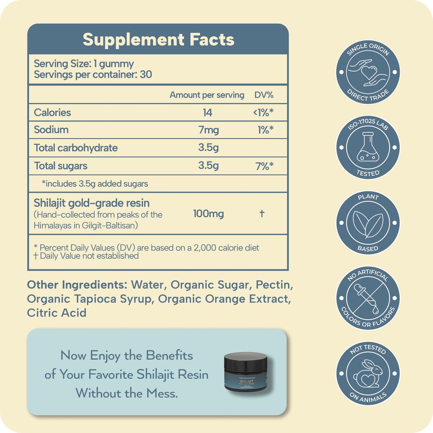 The Whole Reason Shilajit Gummies 30 Count