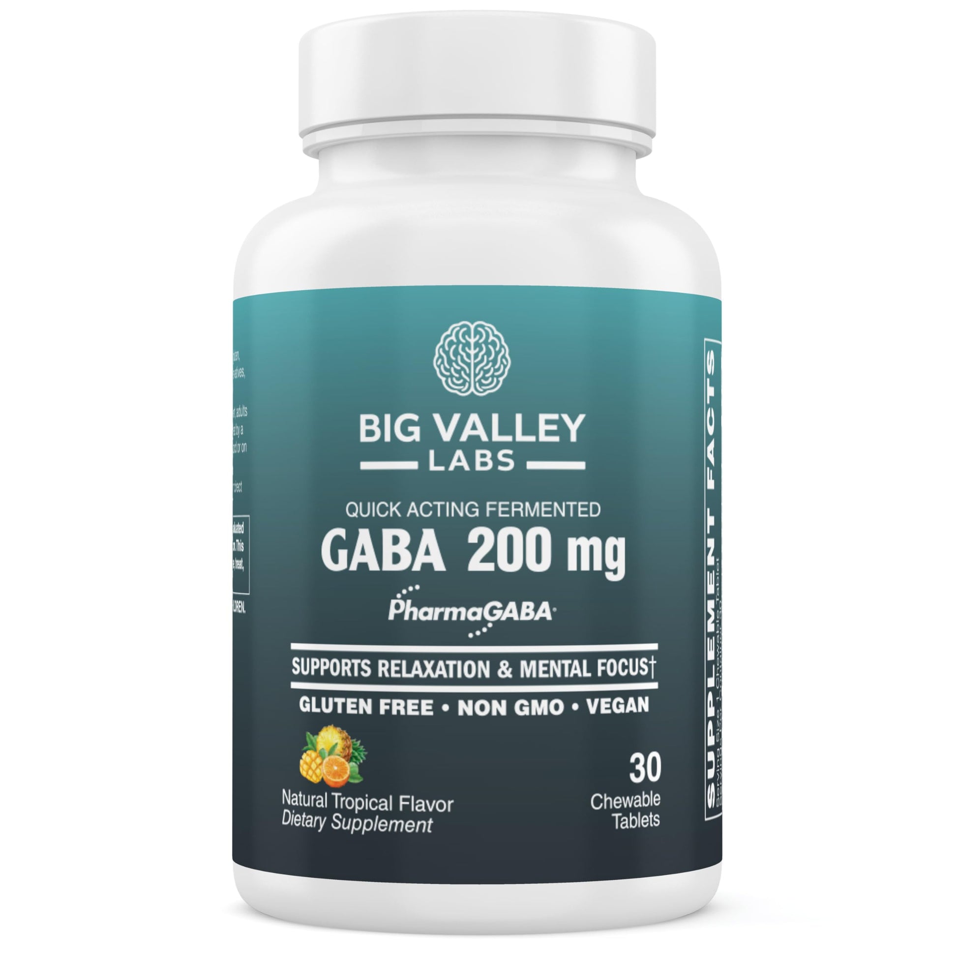 Big Valley Labs GABA 200 mg Chewable Tablets 30 Count