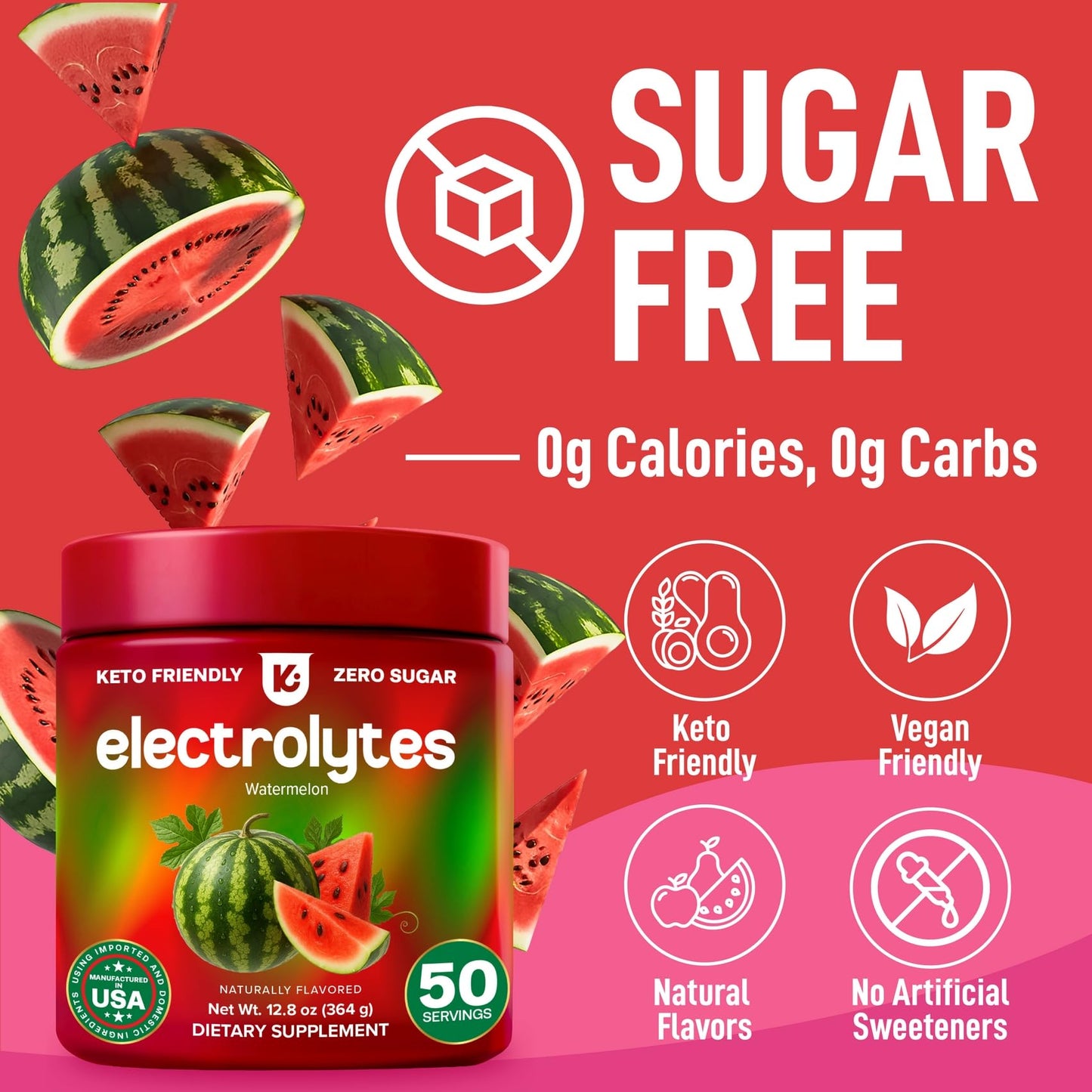 Keppi Electrolytes Powder Watermelon Flavor 12.8