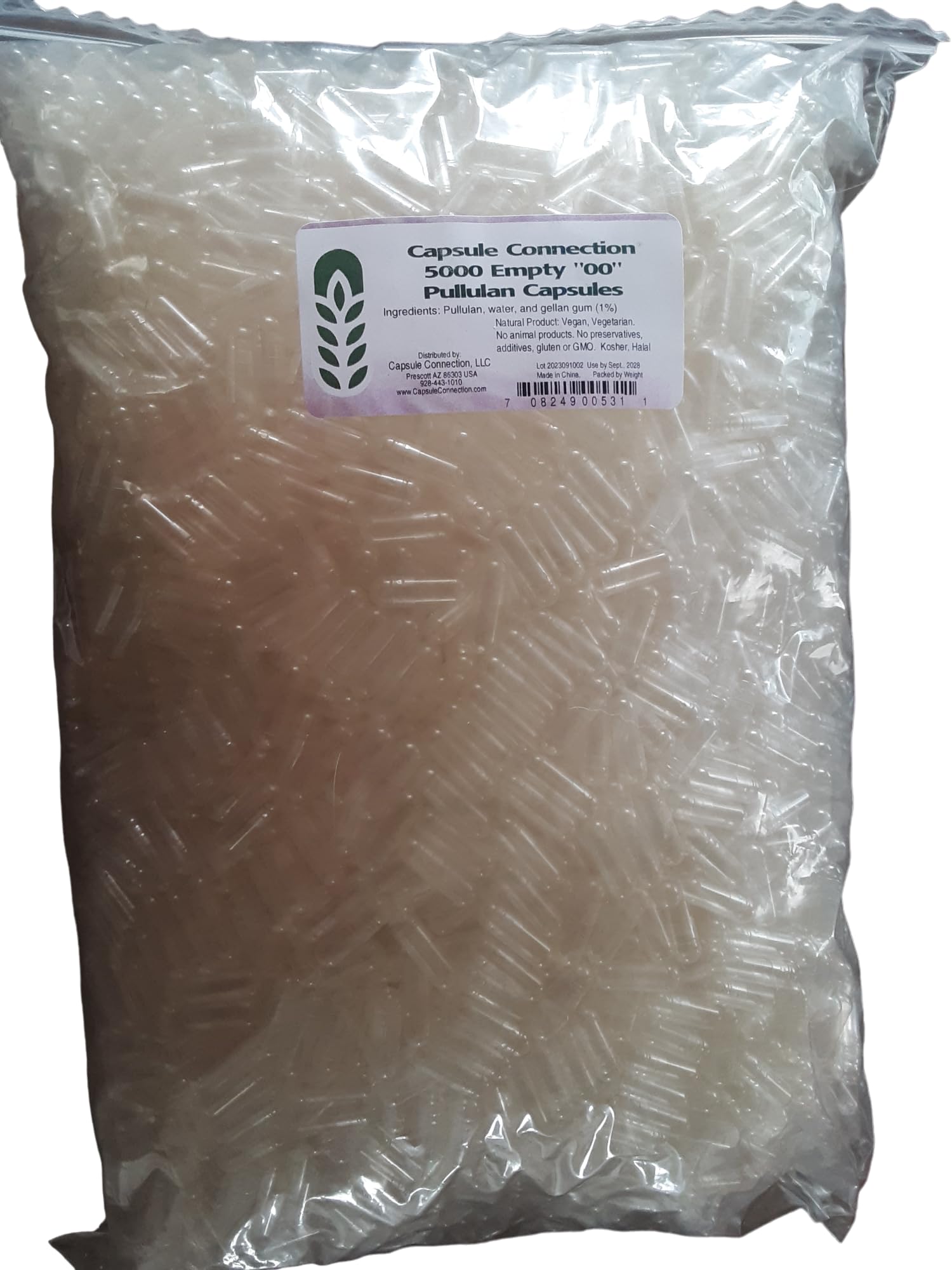 Capsule Connection Empty Pullulan Capsules Size 00, 5,000 Count