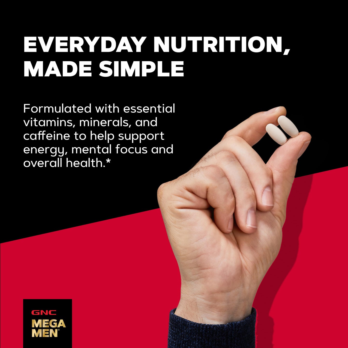 GNC Mega Men Energy & Metabolism Multivitamin Caplets 180