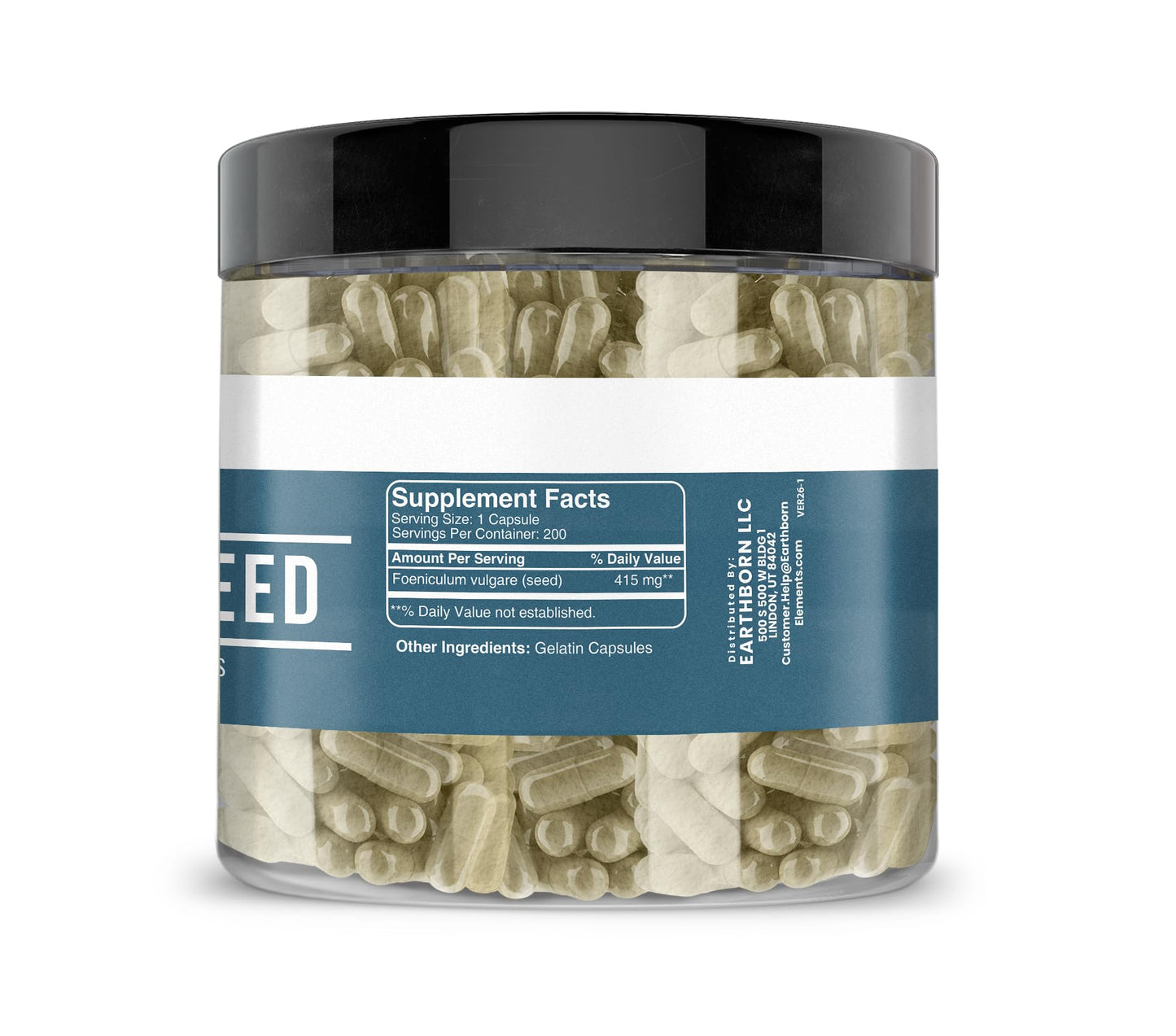 Earthborn Elements Fennel Seed Capsules 200 Count