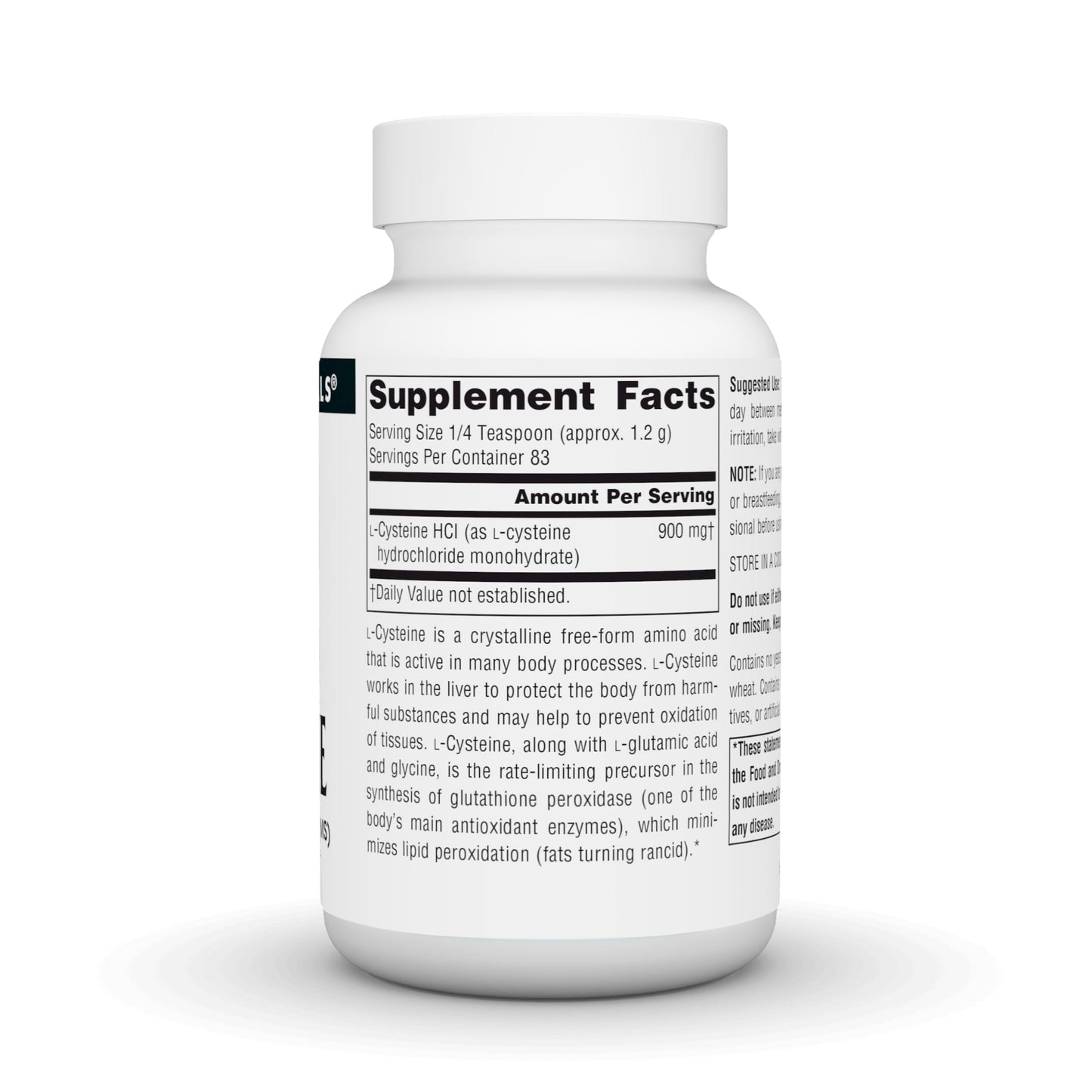 Source Naturals L-Cysteine Free-Form Powder 3.53 Ounce