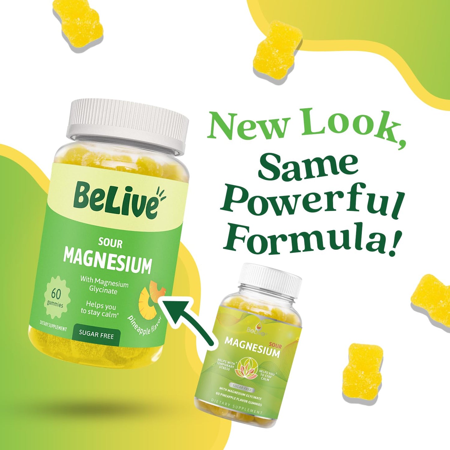 BeLive Magnesium Glycinate Gummies 200 mg, 60 Count