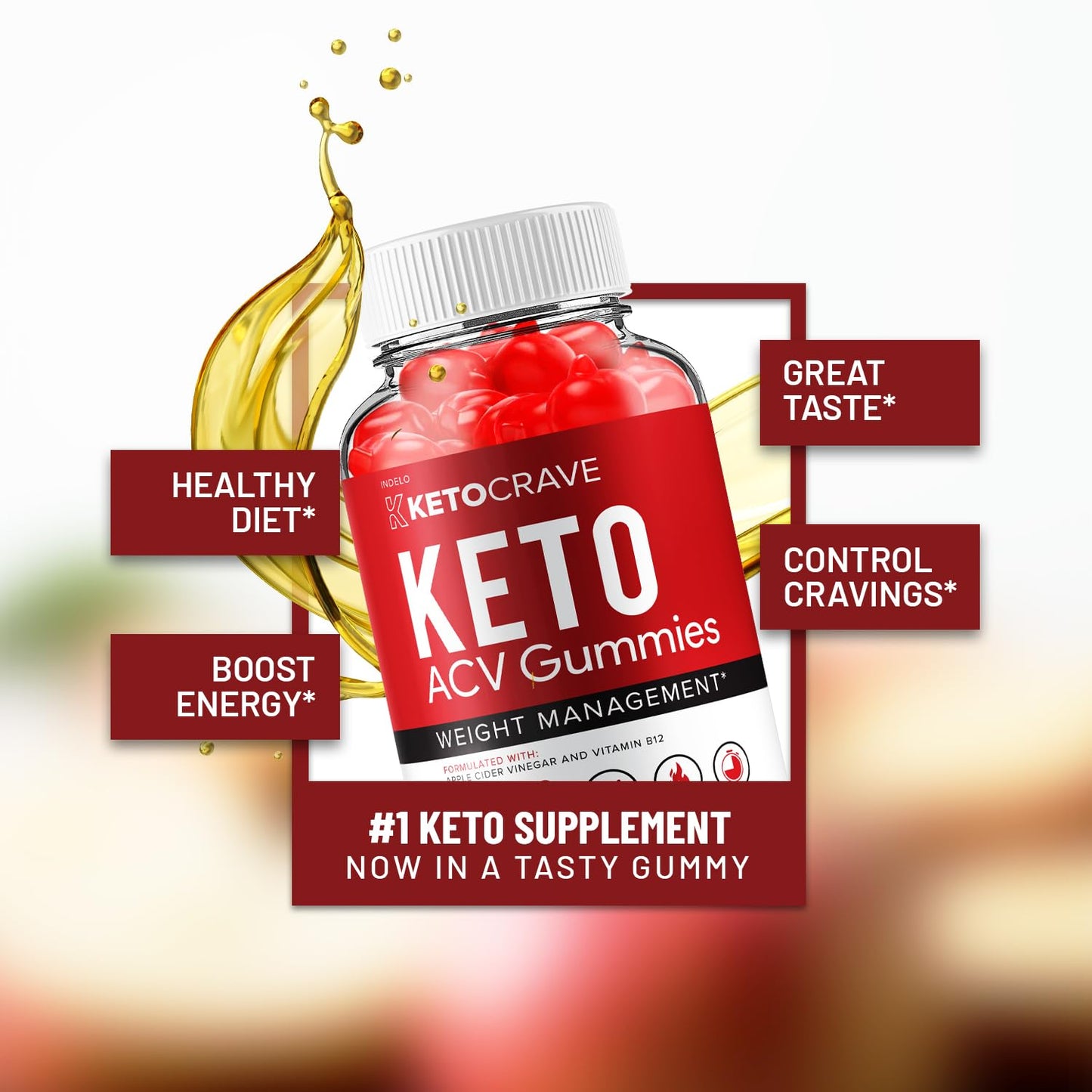 Indelo Crave Keto ACV Gummies 180 Count