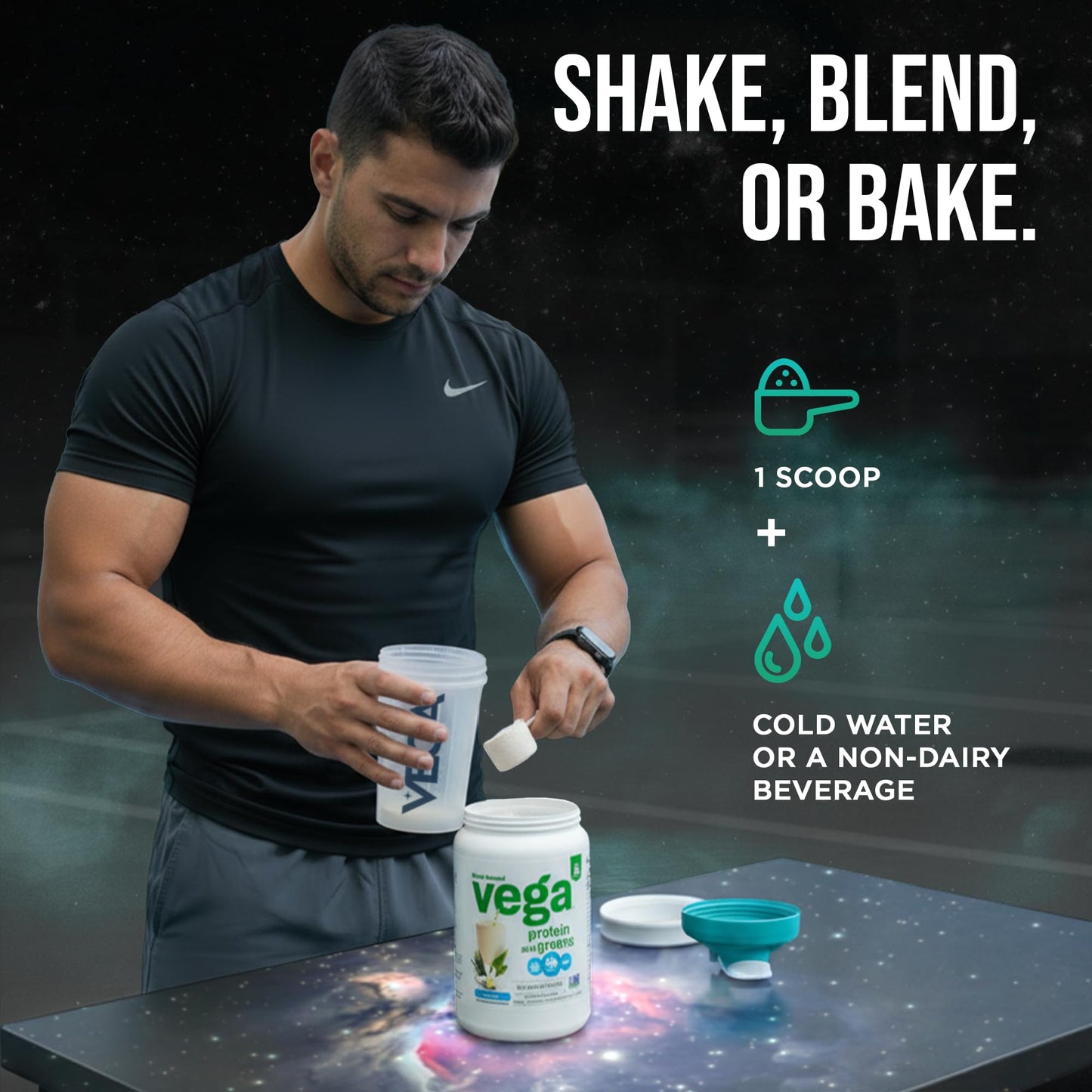 Vega Premium Protein + Supergreens Vanilla Protein Powder, 21.7 oz