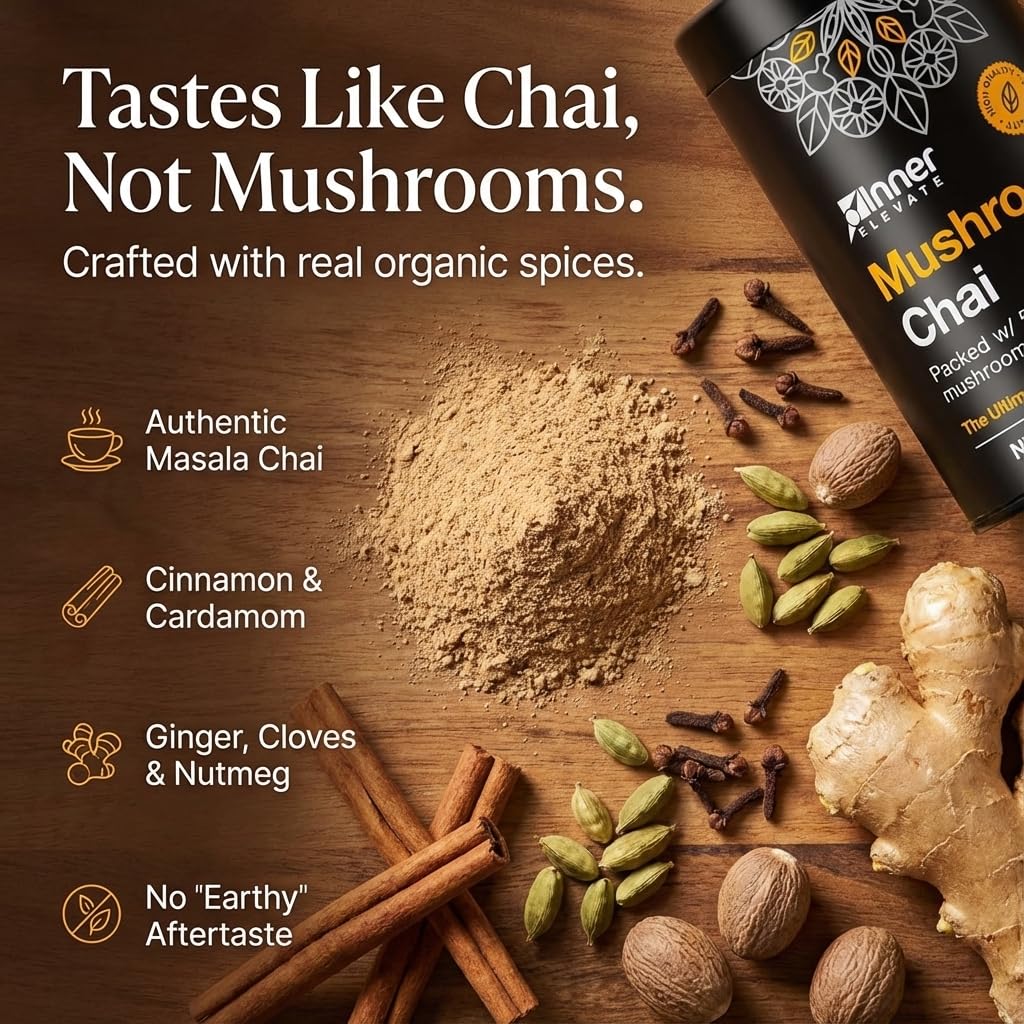 Inner Elevate Superfood Mushroom Chai Powder (2.3)