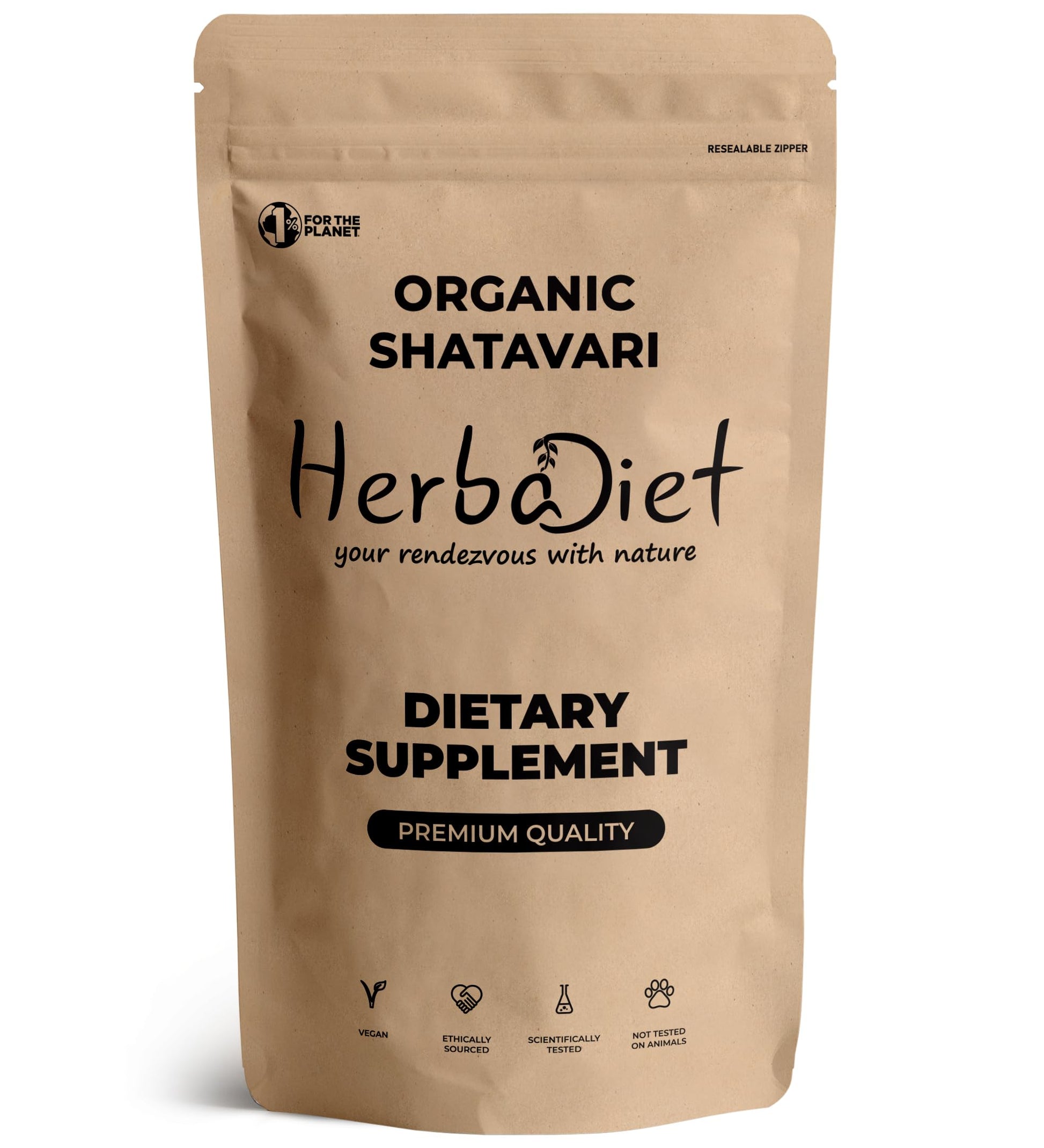 Herbadiet Shatavari Root Organic Powder 8 oz