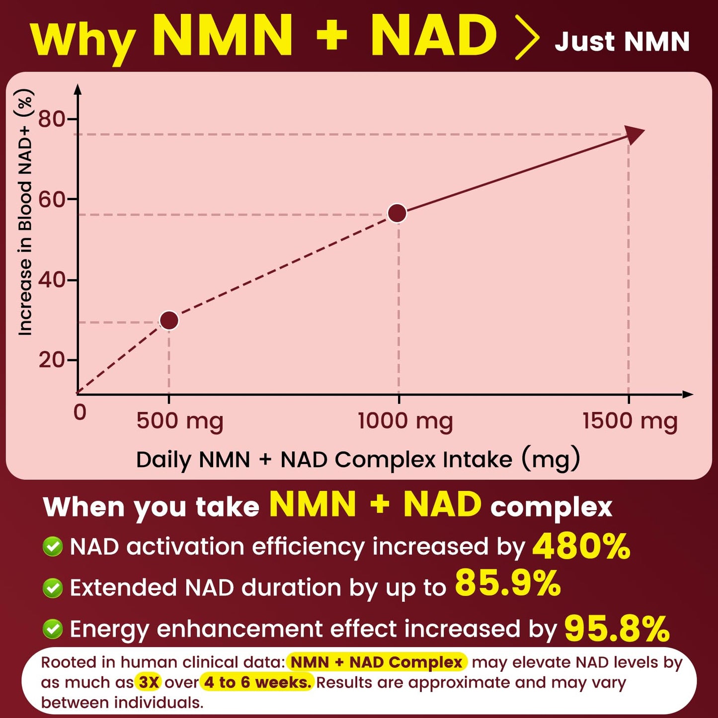 DNCDTYY Liposomal NMN Supplement 1800mg Per Serving, 5-in-1 NMN NAD Capsule 120 Count