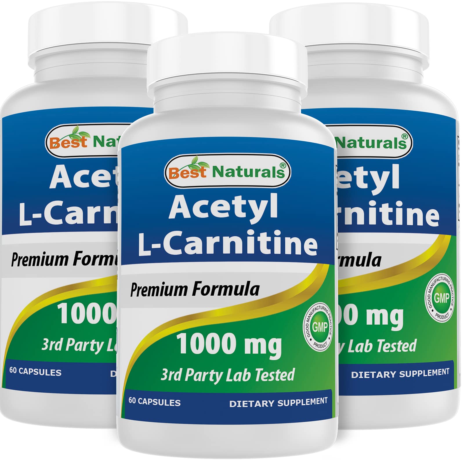 Best Naturals Acetyl L-Carnitine 1000 mg Capsules 180