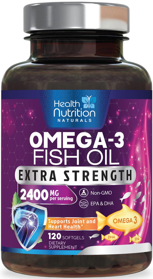 Health Nutrition Naturals Omega-3 Fish Oil Supplements 120 Softgels